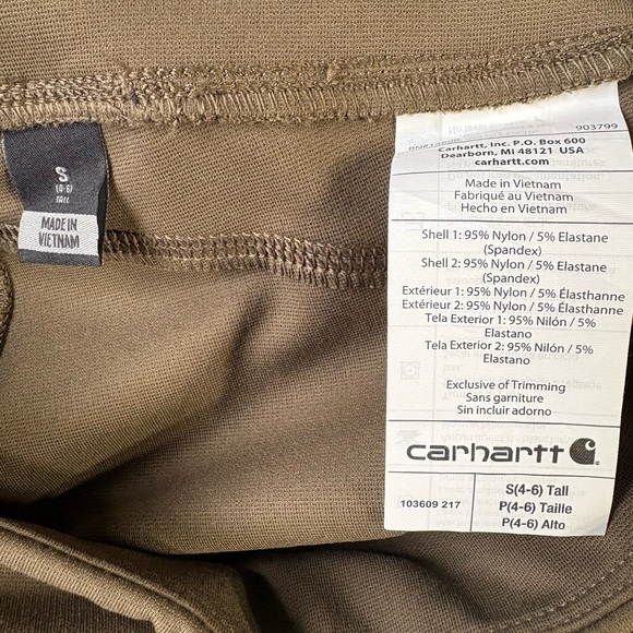 Carhartt Women's Force Fitted Lightweight Utility Leggings. Size 4-6 tall. NWT! - Picture 9 of 13